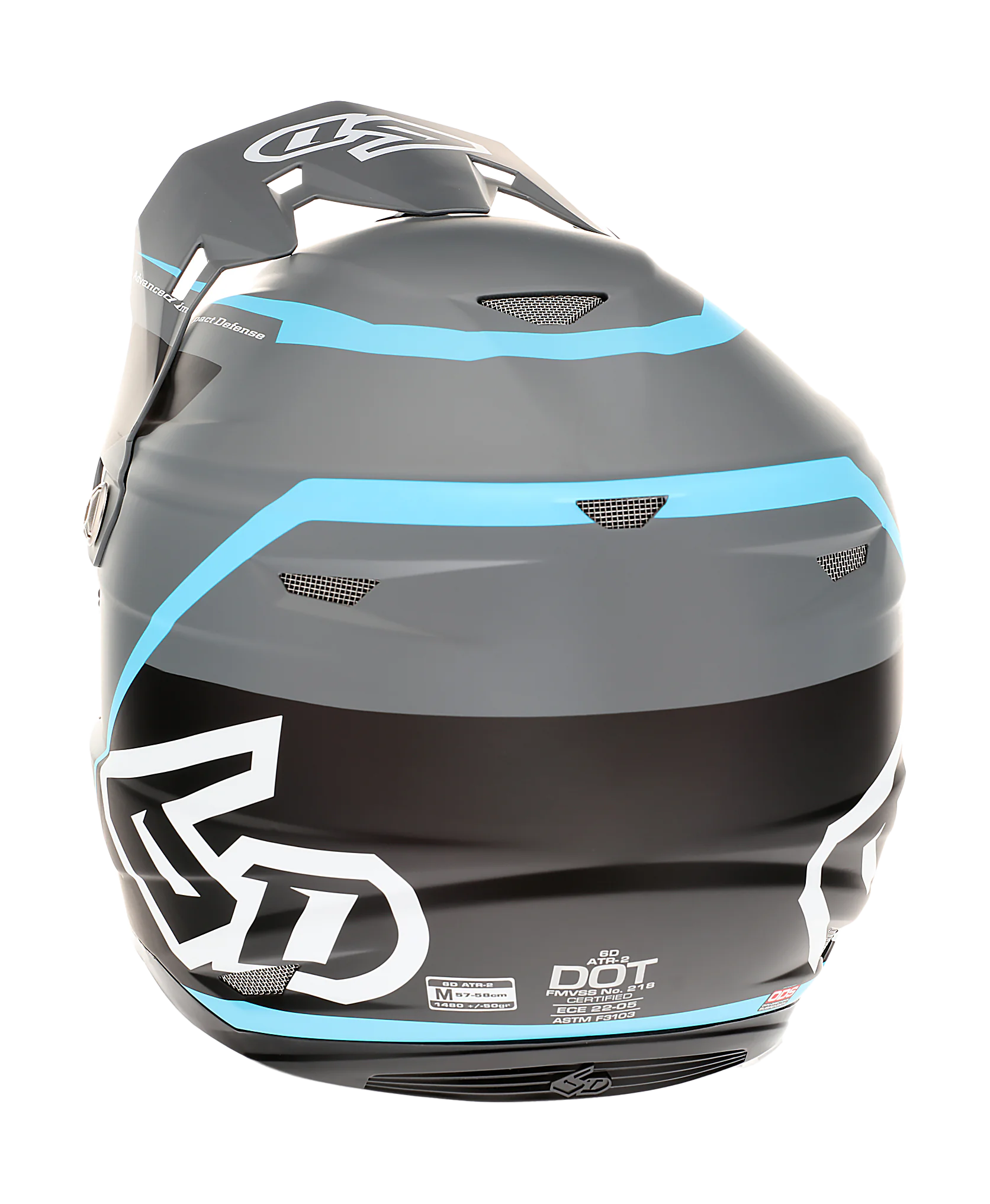 6D Motocross Helmet ATR-2 Alpha - Cyan