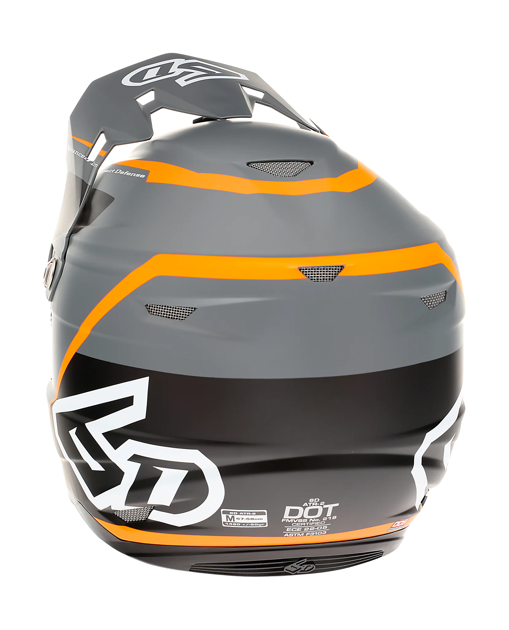 6D Motocross Helmet ATR-2 Alpha - Neon Orange