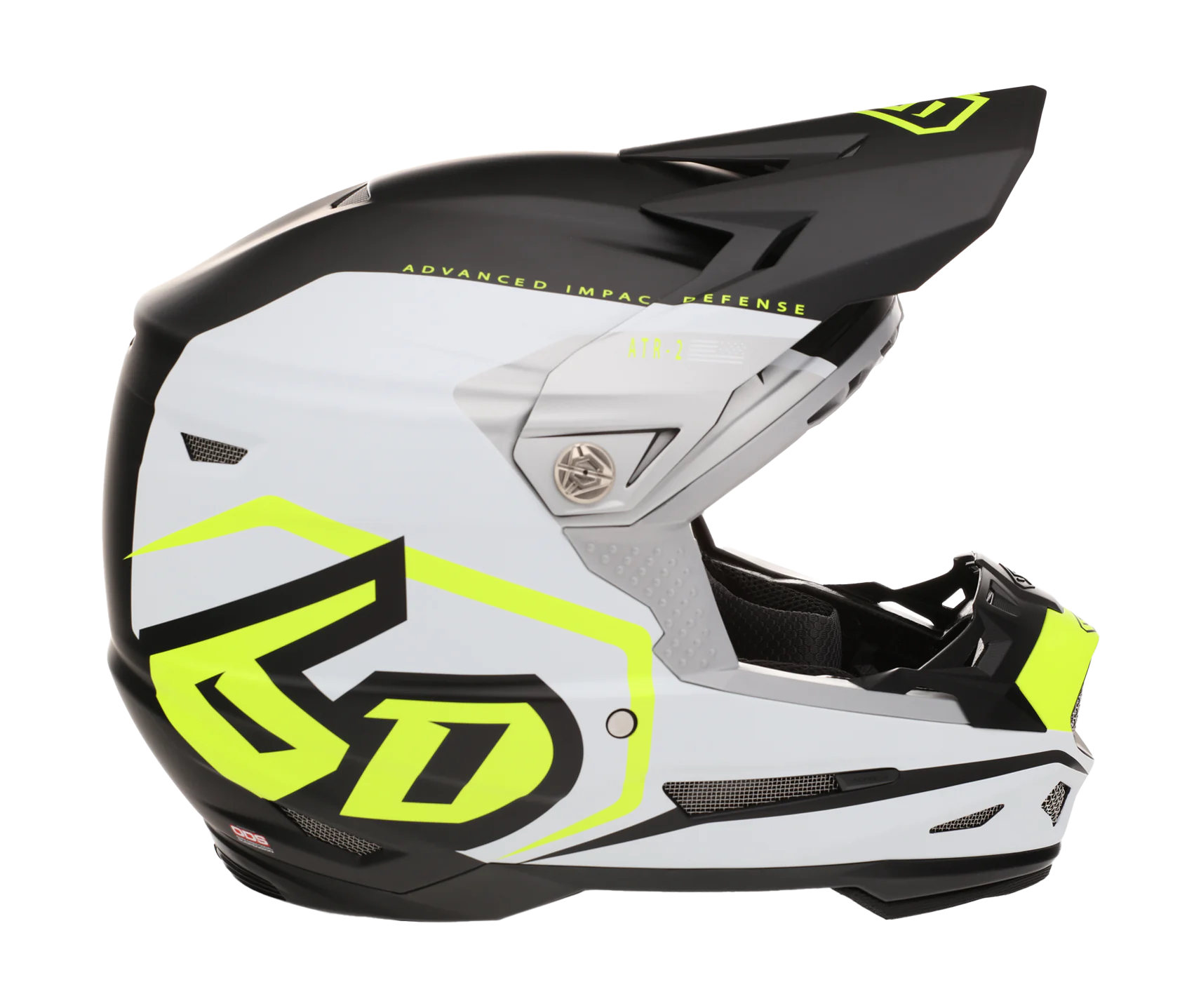 6D Motocross Helmet ATR-2 Delta - Neon Yellow