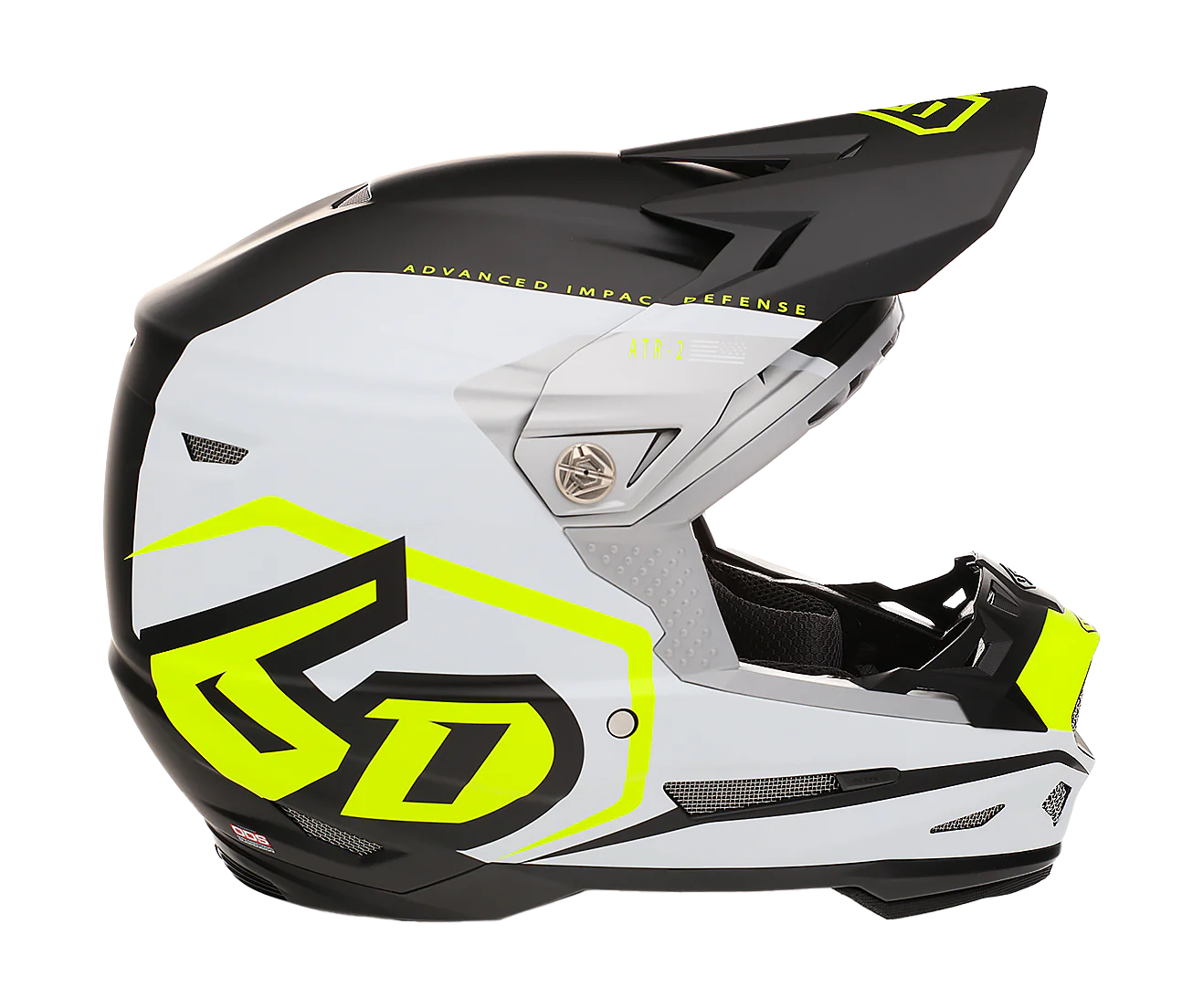 6D Motocross Helmet ATR-2 Delta - Neon Yellow