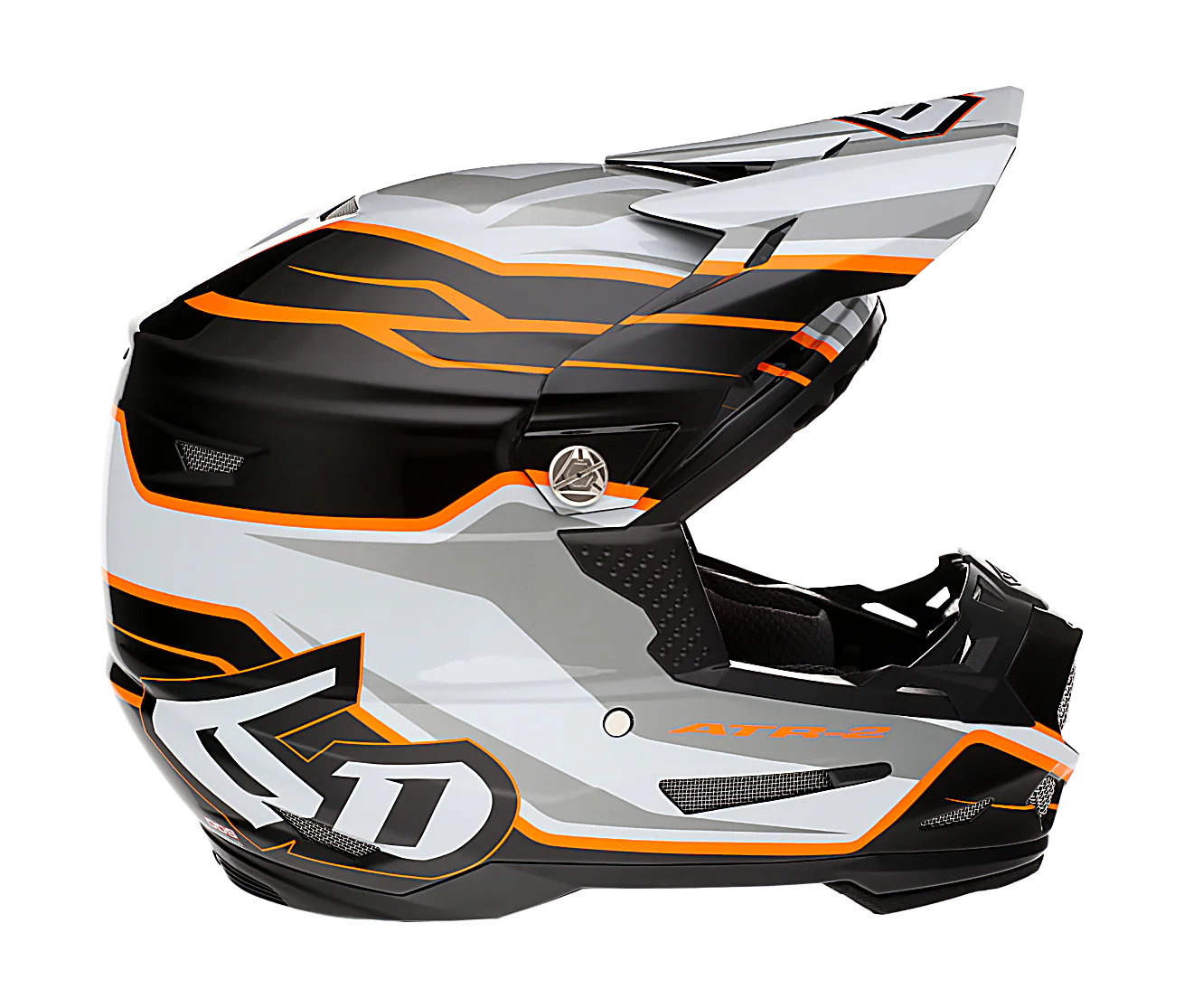 6D Motocross Helmet ATR-2 Phase - White / Orange