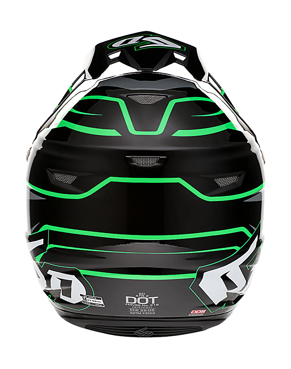 6D Motocross Helmet ATR-2 Phase - Black / Green