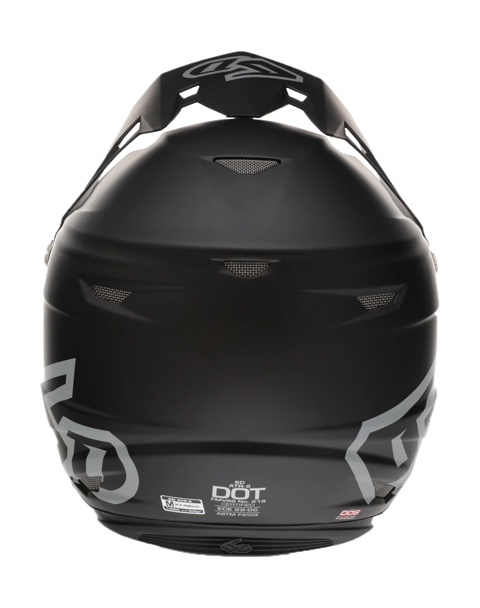 6D Motocross Helmet ATR-2 Solid - Matte Black