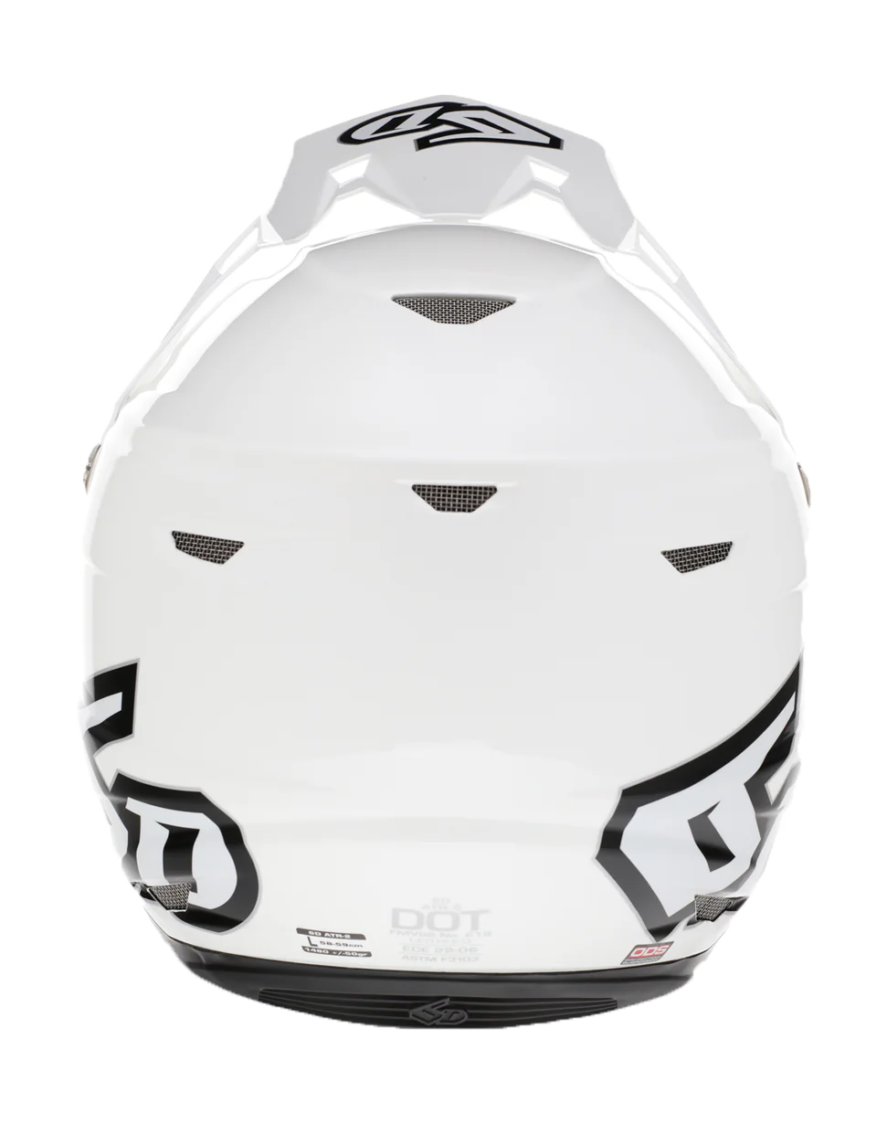 6D Motocross Helmet ATR-2 Solid - White