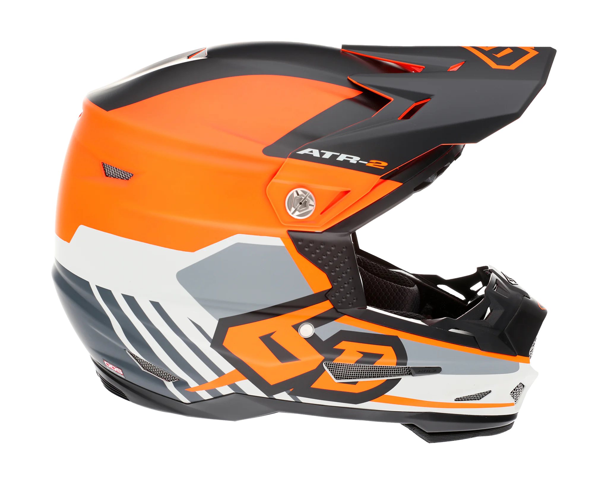 6D Motocross Helmet ATR-2 Target - Neon Orange