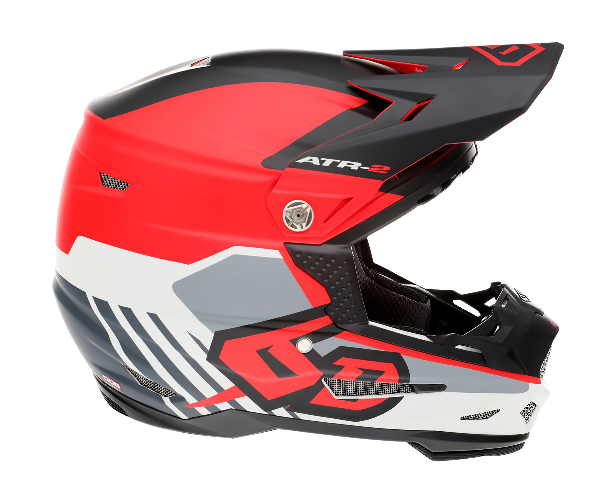 6D Motocross Helmet ATR-2 Target - Red