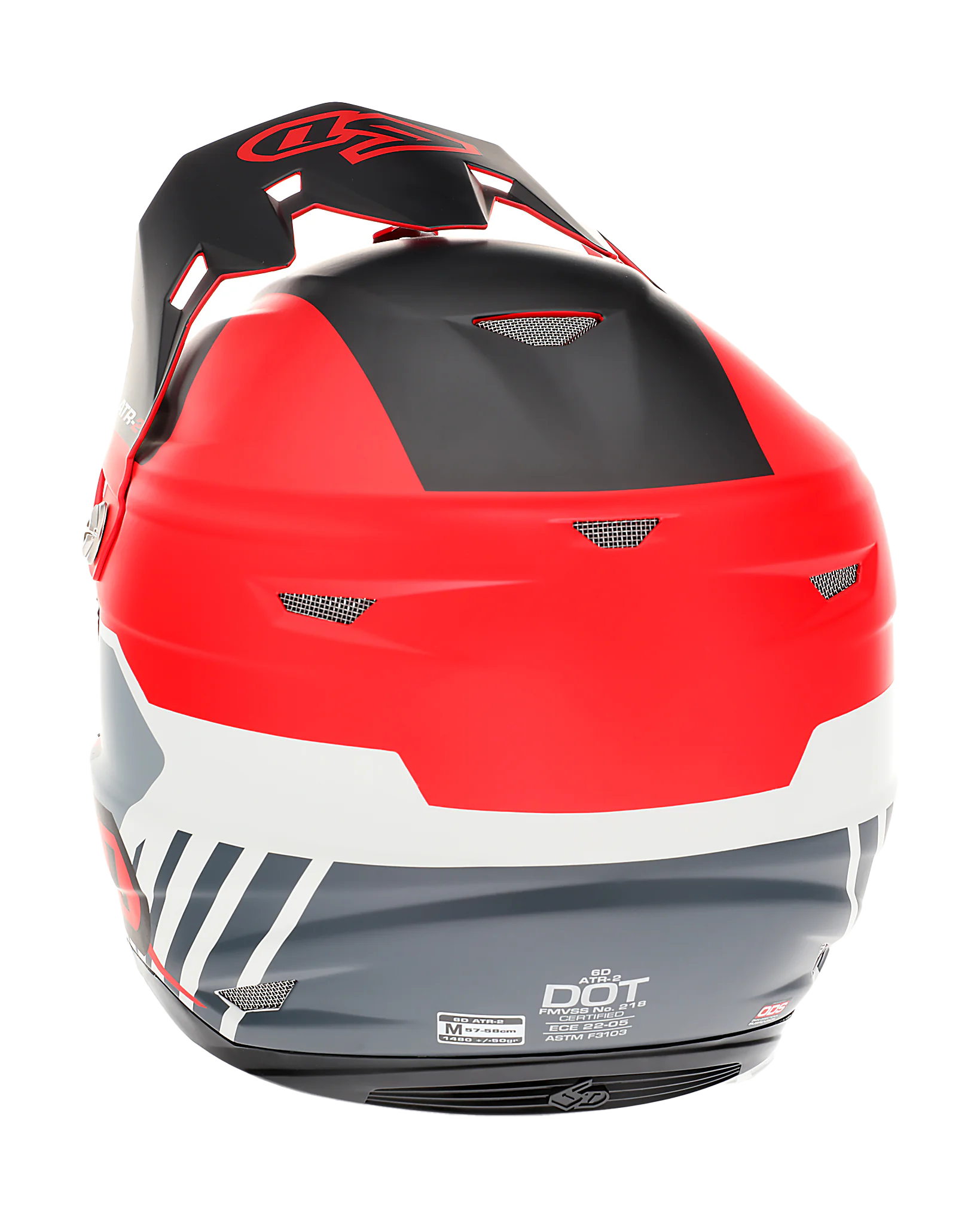 6D Motocross Helmet ATR-2 Target - Red
