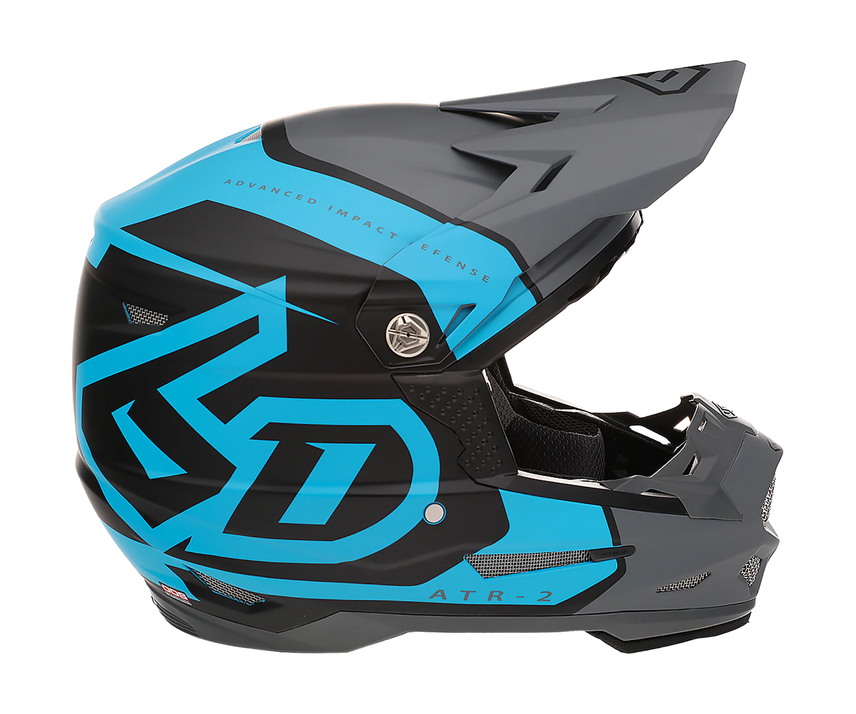 6D Motocross Helmet ATR-2 Torque - Matte Cyan / Grey