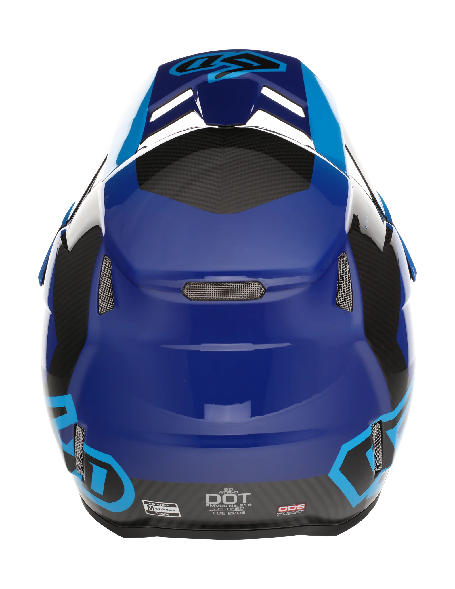 6D Motocross Helmet ATR-3 FIM Pure - Deep Blue