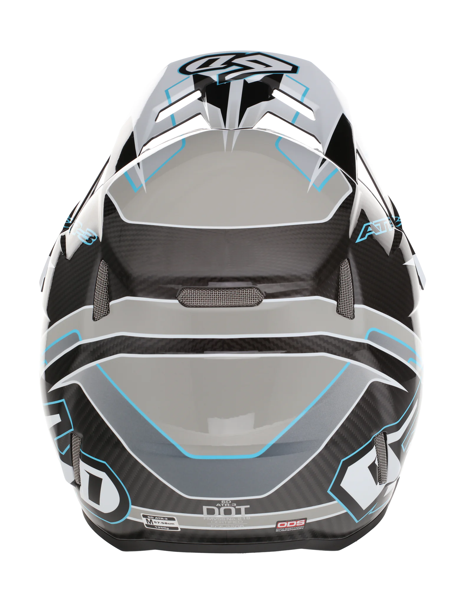 6D Motocross Helmet ATR-3 FIM Reflex - White