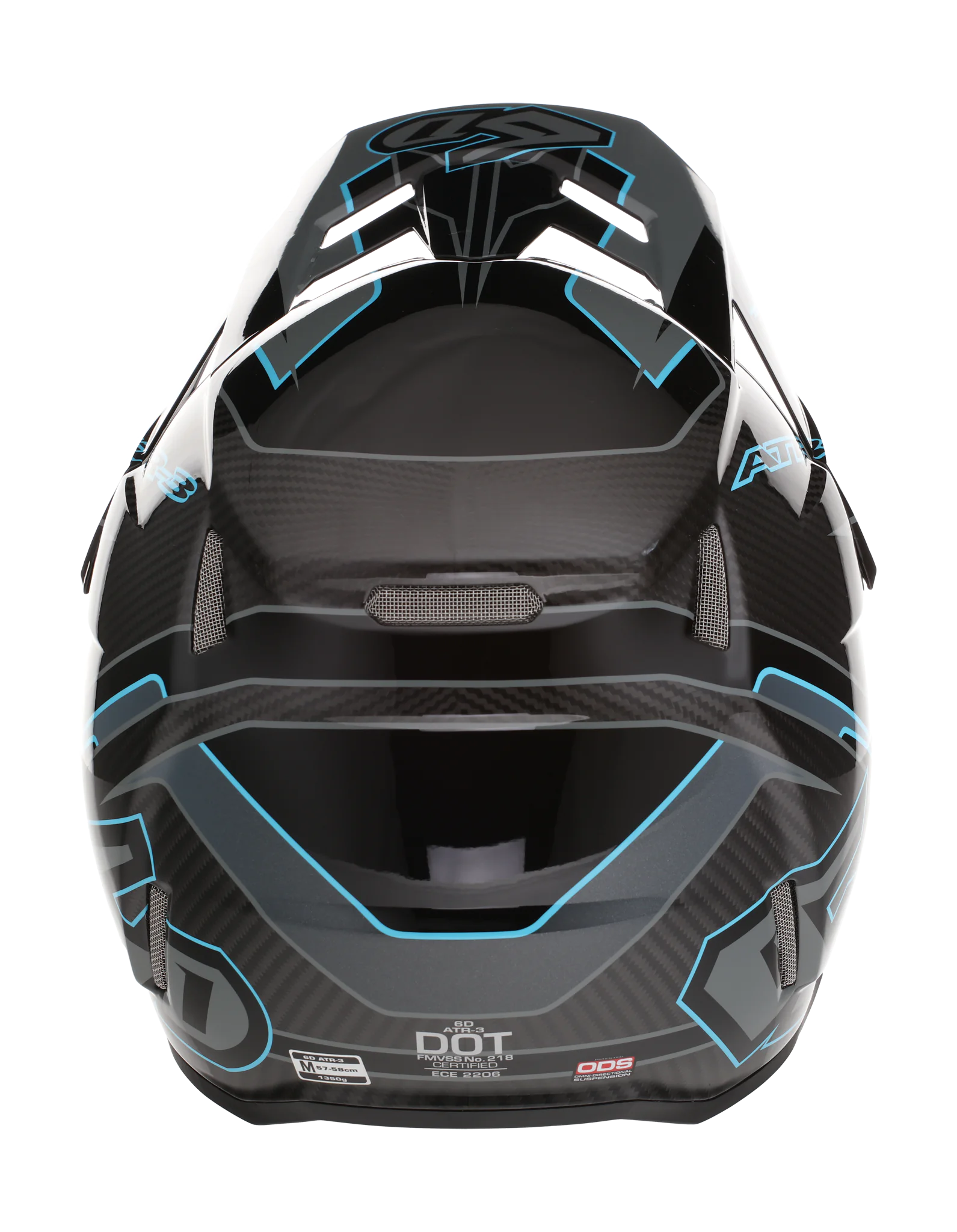 6D Motocross Helmet ATR-3 FIM Reflex - Black