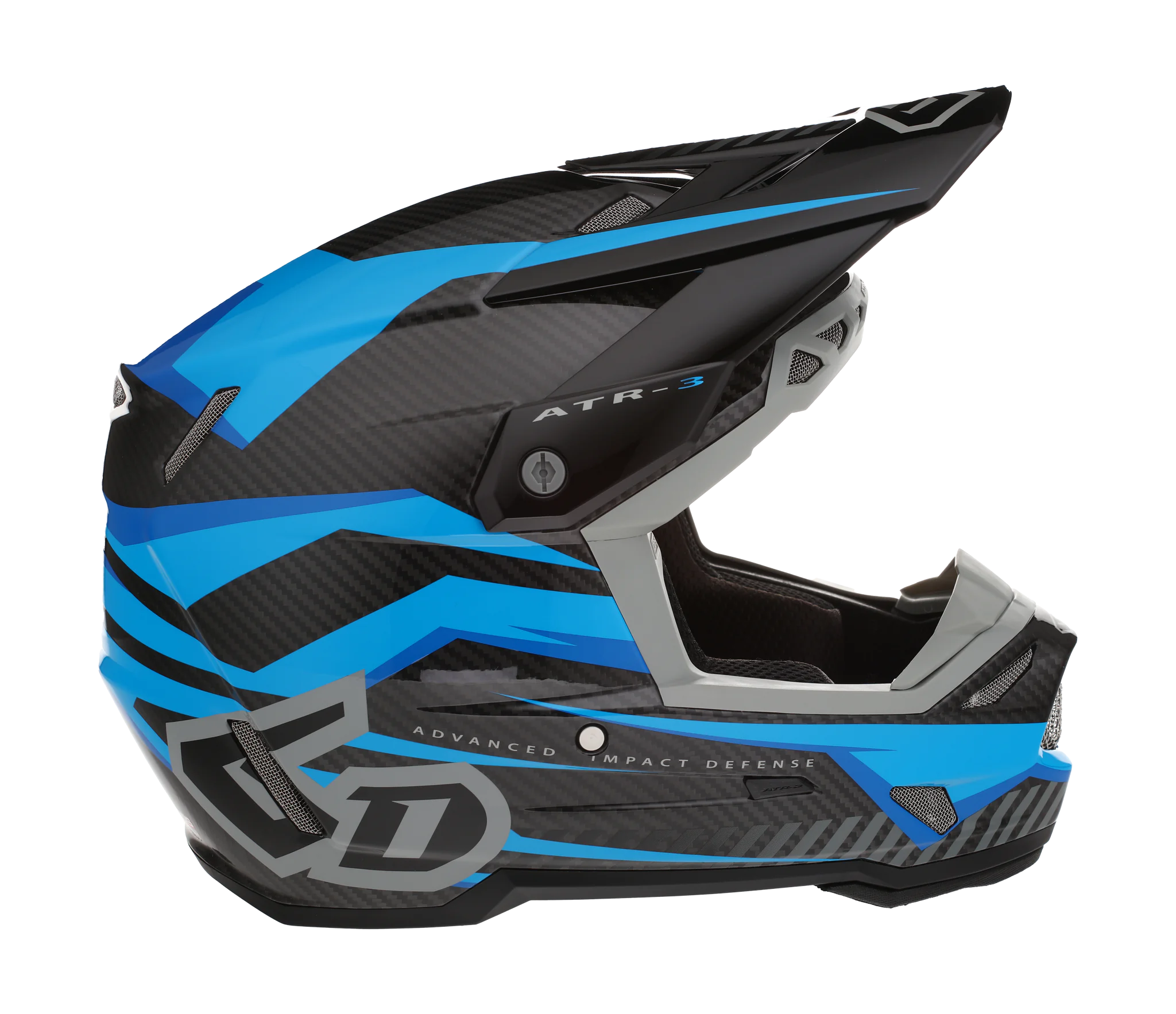6D Motocross Helmet ATR-3 FIM Rival - Cyan