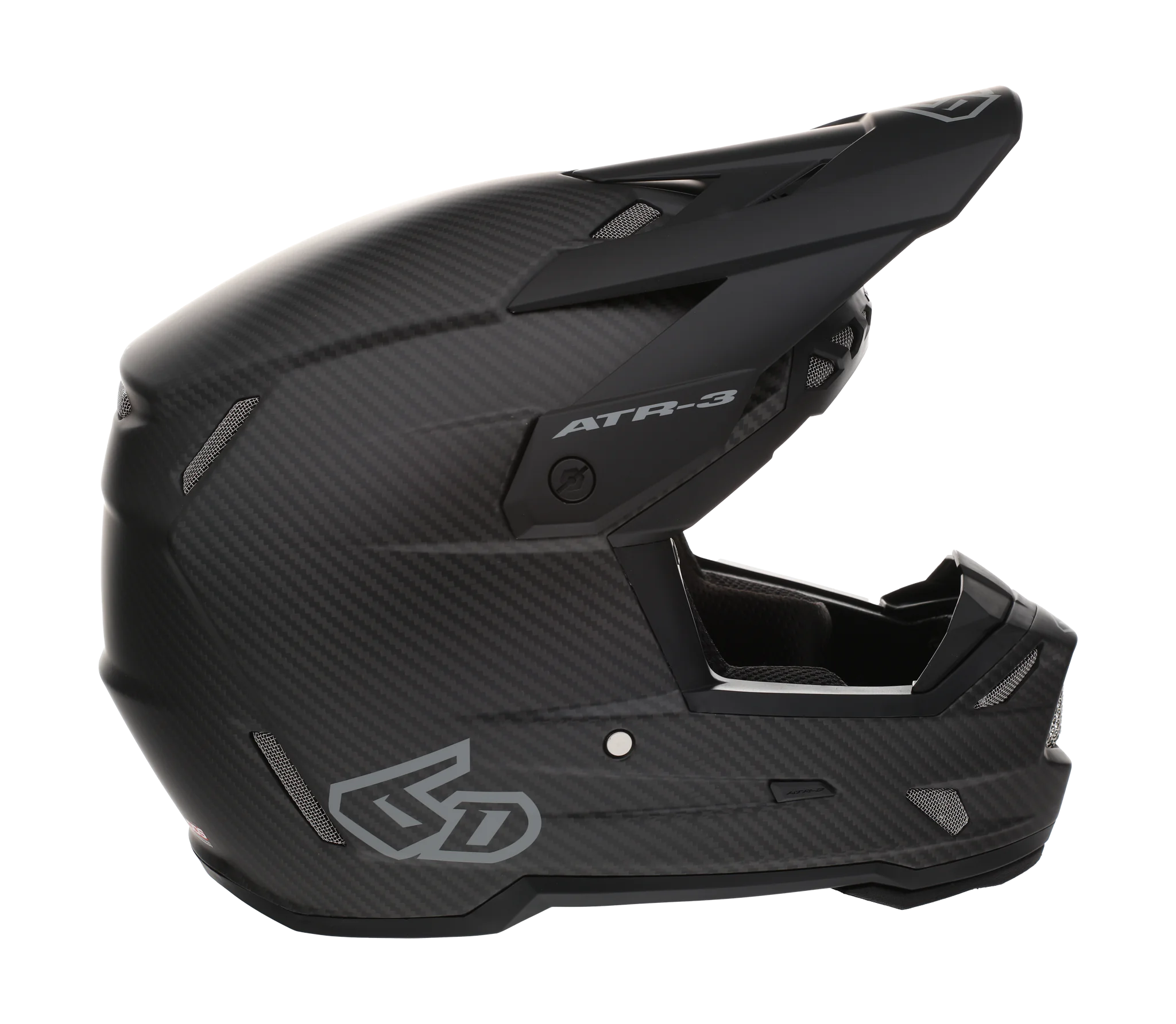 6D Motocross Helmet ATR-3 FIM Solid - Matte Black