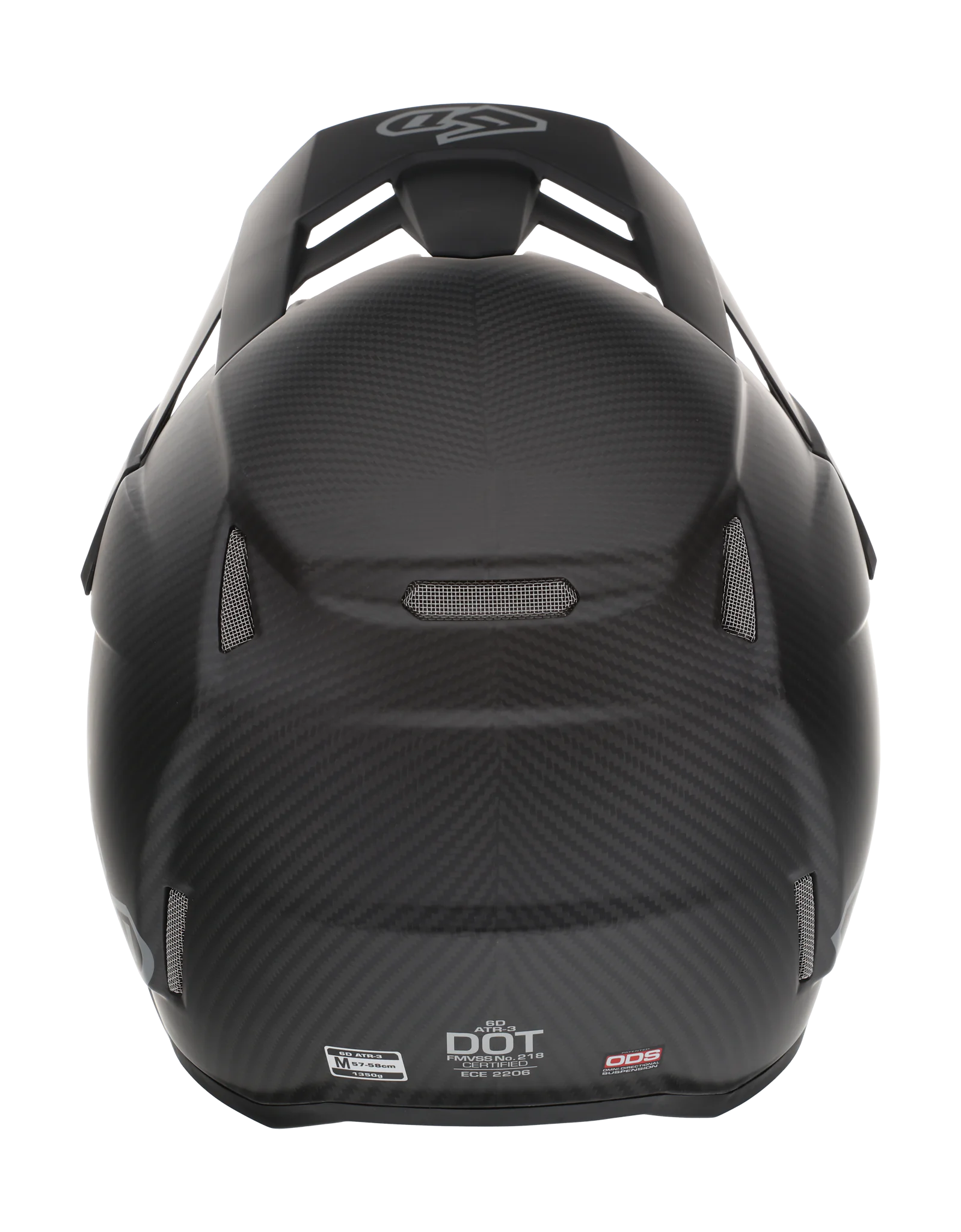 6D Motocross Helmet ATR-3 FIM Solid - Matte Black