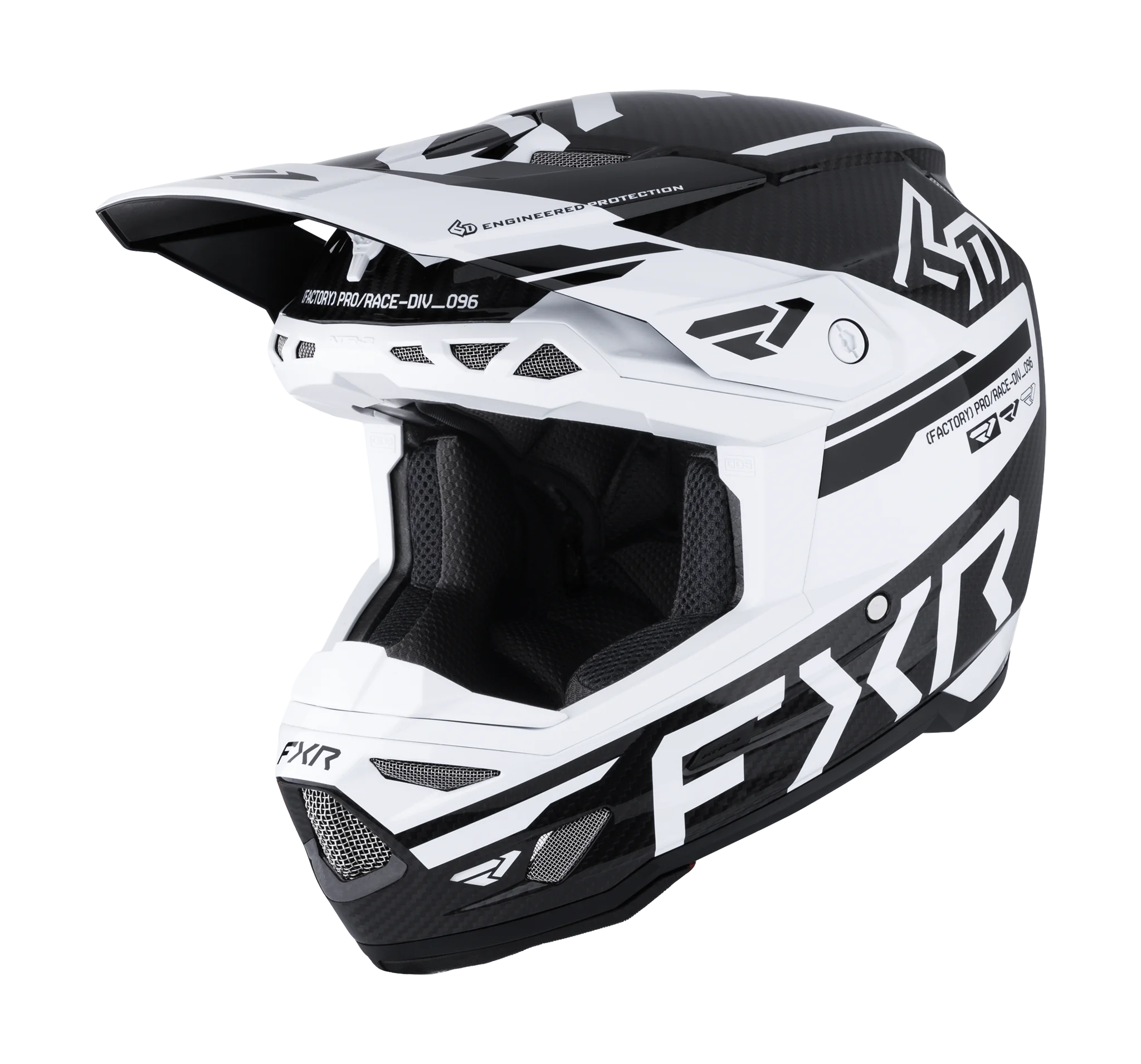 6D Motocross Helmet ATR-3 FXR - White / Black