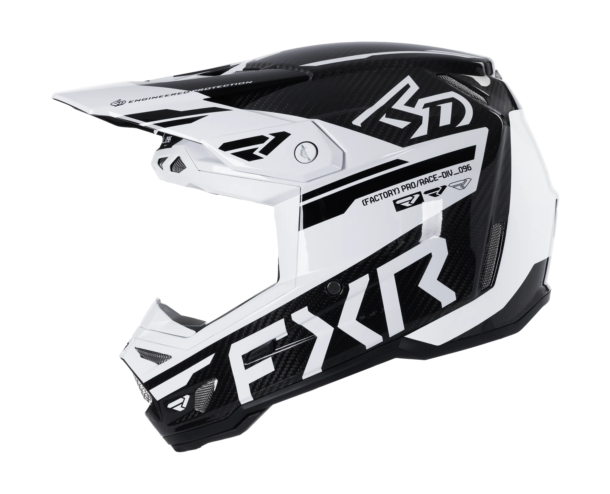 6D Motocross Helmet ATR-3 FXR - White / Black