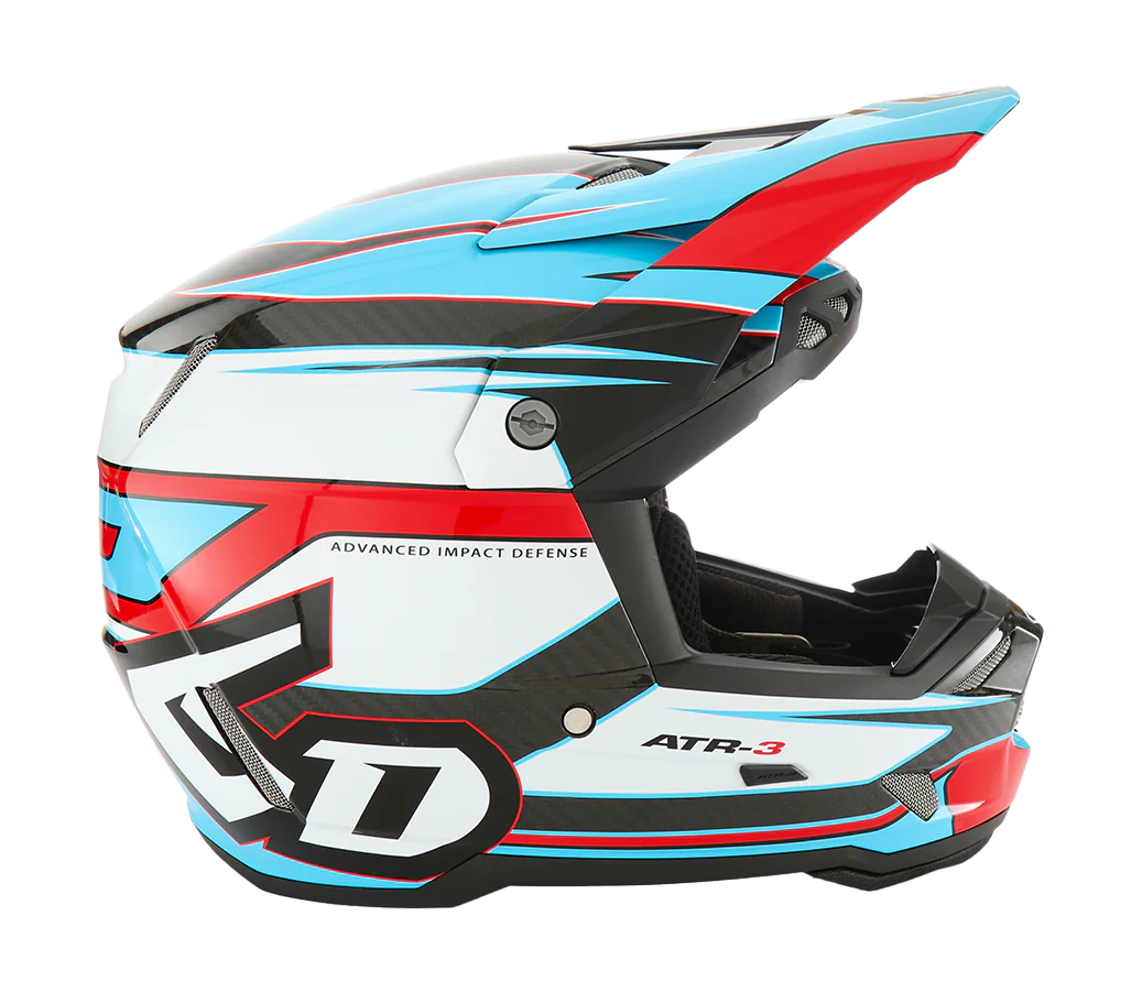 6D Motocross Helmet ATR-3 Hyper - Red / Cyan
