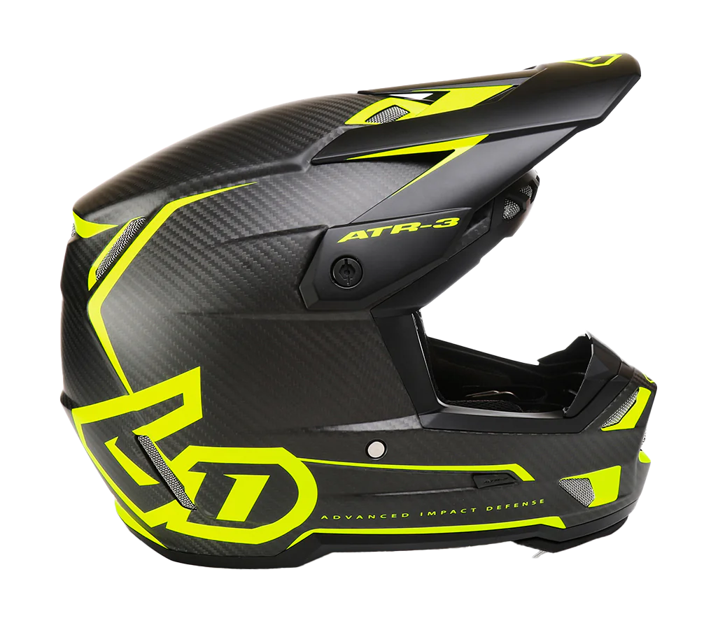 6D Motocross Helmet ATR-3 Nova - Neon Yellow