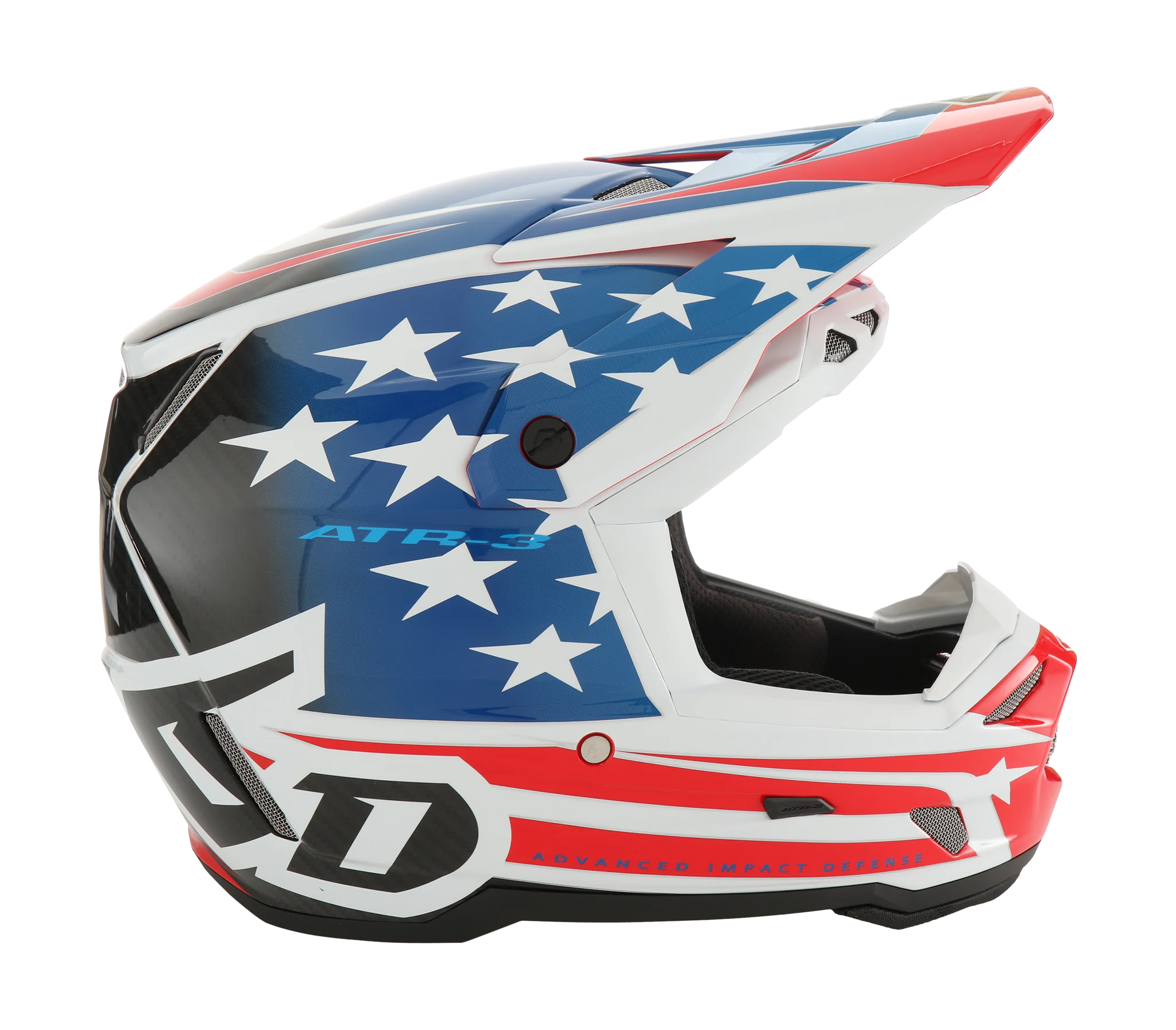 6D Motocross Helmet ATR-3 Patriot - Red / White / Blue