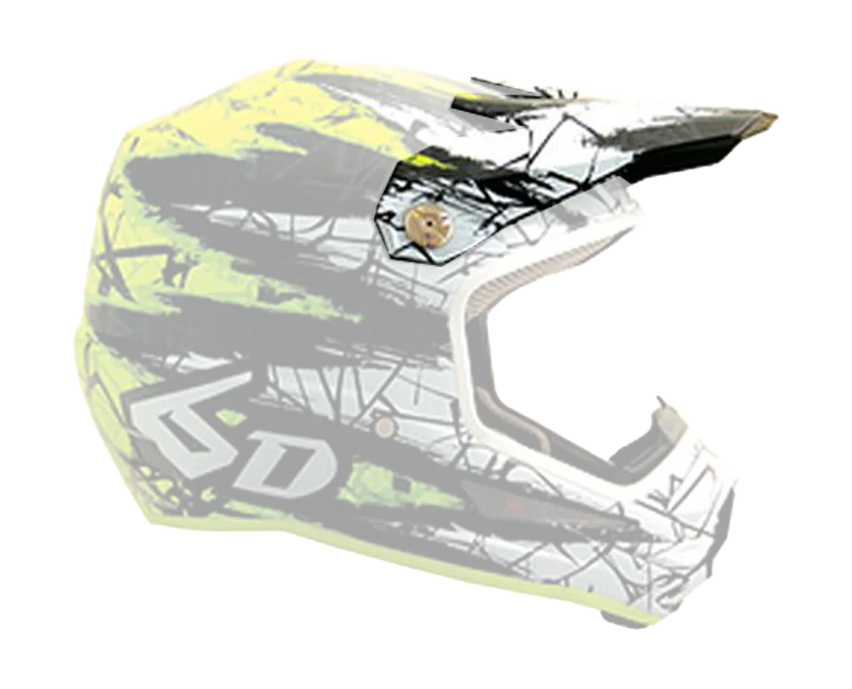 6D Helmet Visor ATR-1 Chaos Graphic - Yellow Gloss