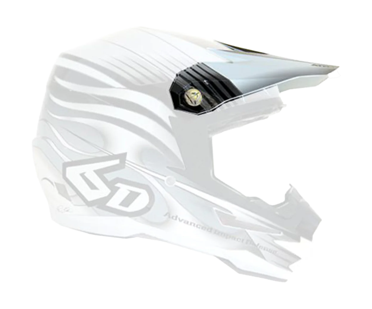 6D Helmet Visor ATR-1 Crusader Graphic - Black / White