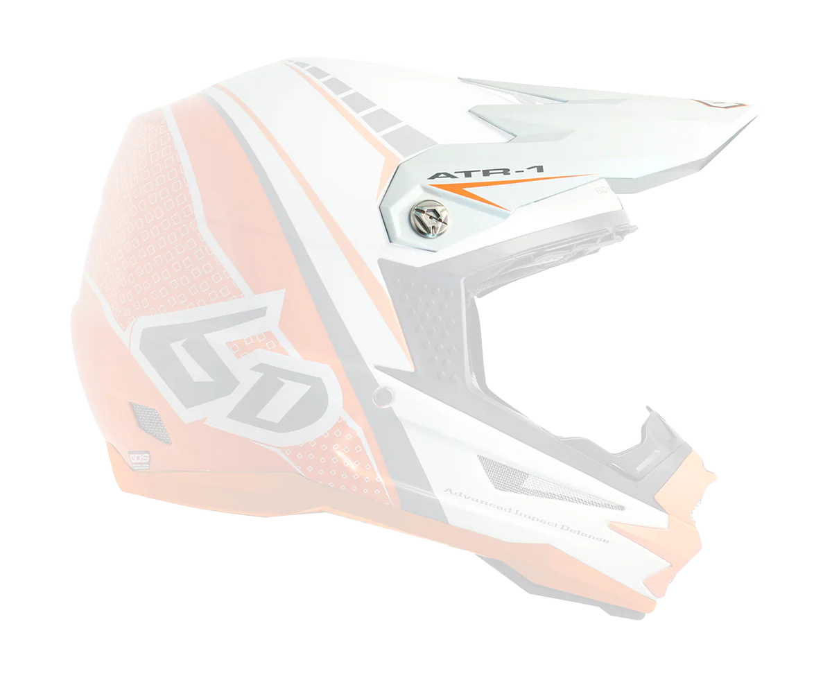 6D Helmet Visor ATR-1 Edge - Neon Orange / White