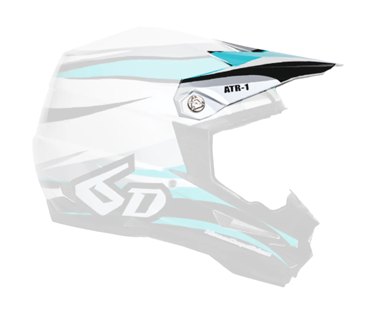 6D Helmet Visor ATR-1 Flo - Teal / White