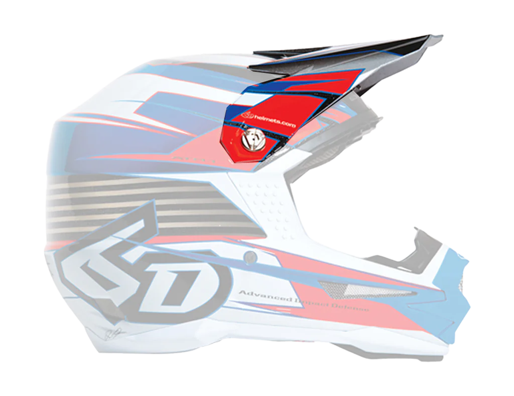 6D Helmet Visor ATR-1 Rush - Red / White / Blue