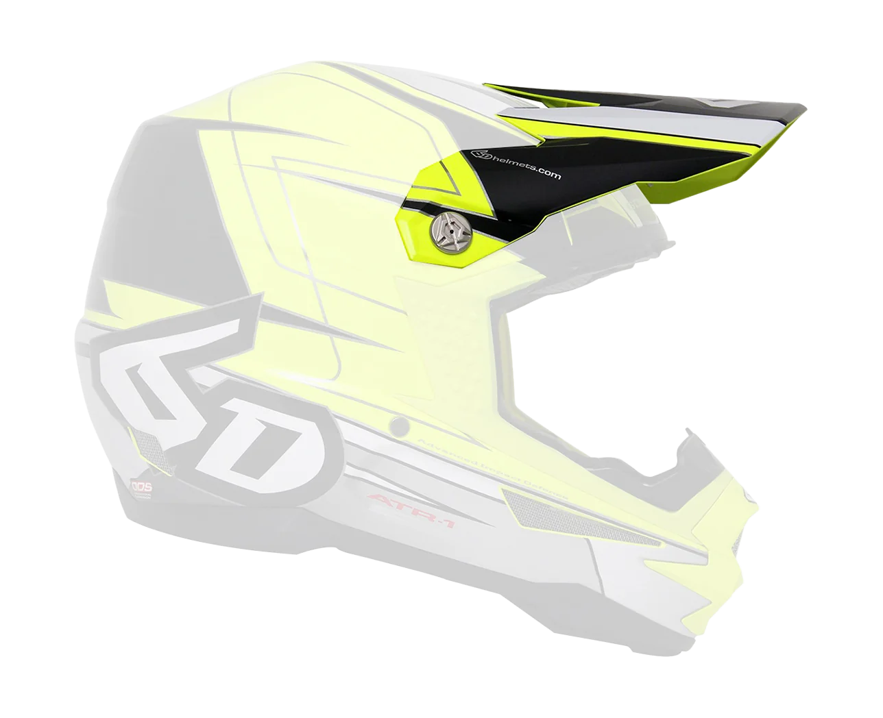6D Helmet Visor ATR-1 Sonic - Neon Yellow / Black