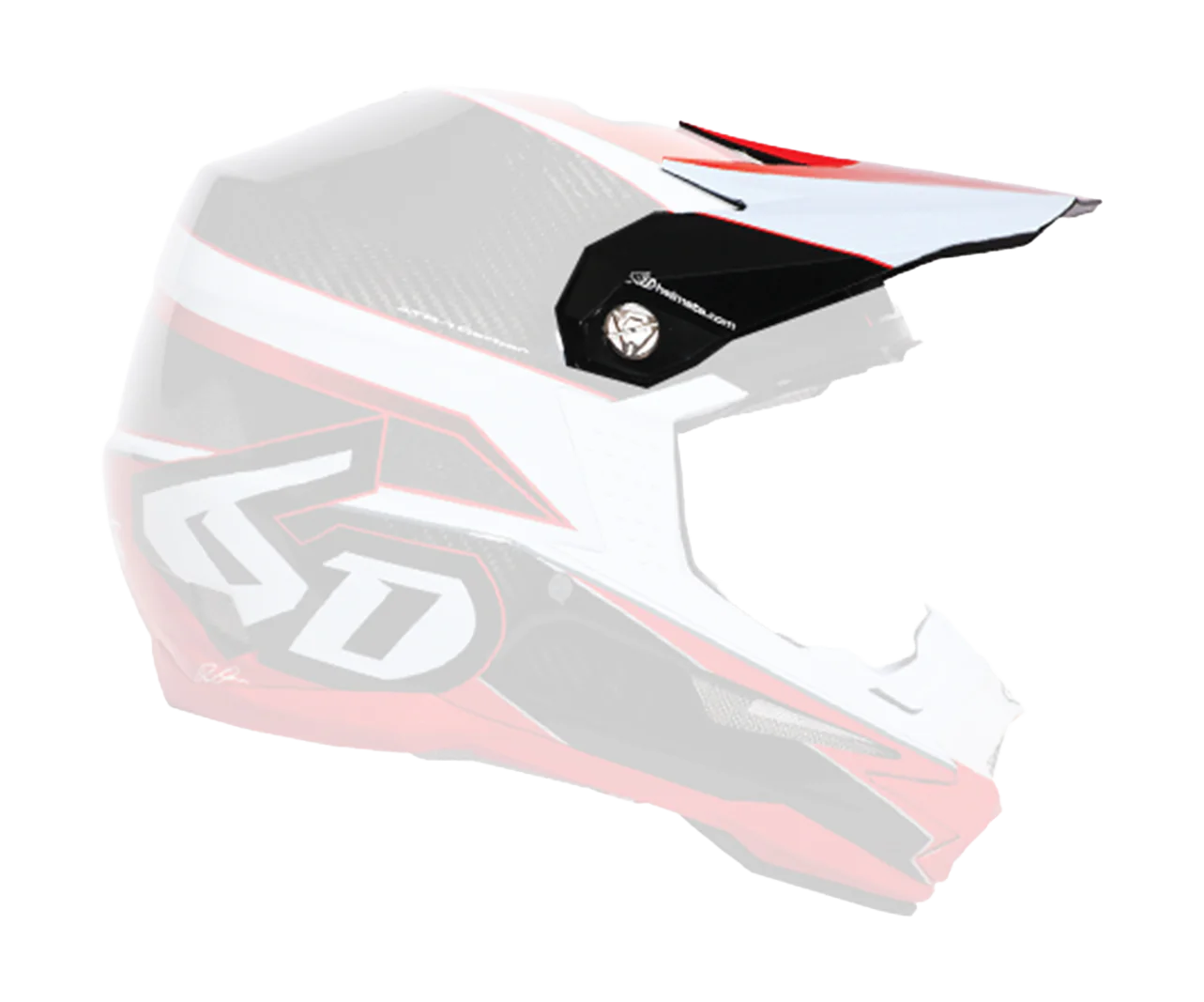 6D Helmet Visor ATR-1 Team FCR Carbon - Red / Carbon