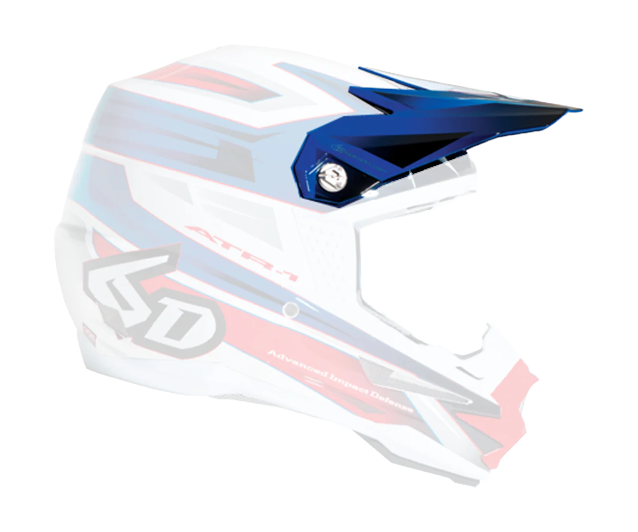 6D Helmet Visor ATR-1 V2 Pilot - Red / White / Blue