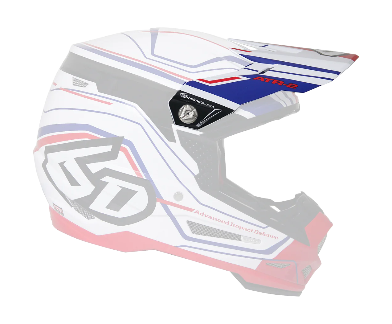 6D Helmet Visor ATR-2 Circuit Glans - White