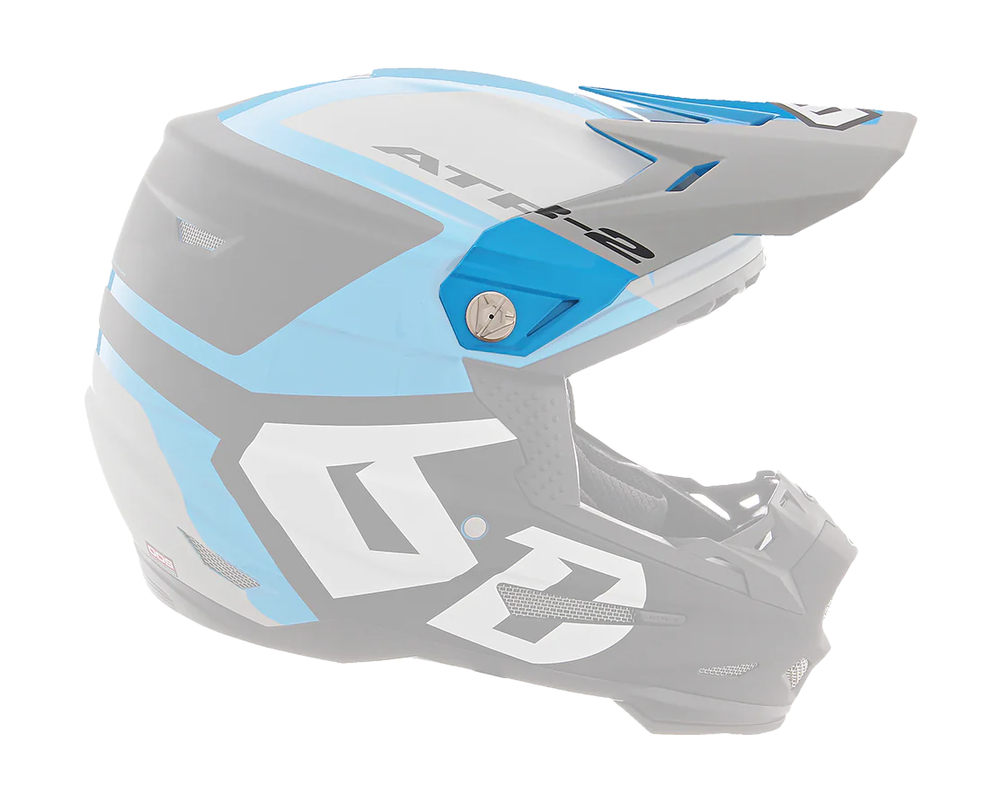 6D Helmet Visor ATR-2 Helo - Blue / Grey