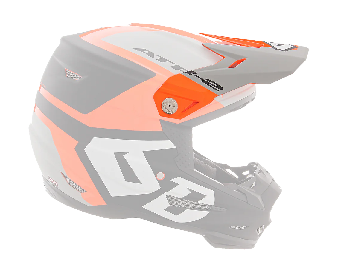 6D Helmet Visor ATR-2 Helo - Orange / Grey