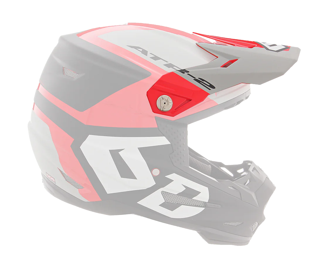 6D Helmet Visor ATR-2 Helo - Red / Grey