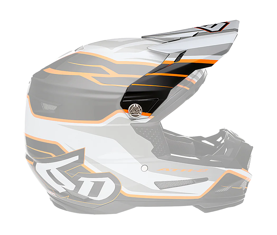 6D Helmet Visor ATR-2 Phase - White / Orange