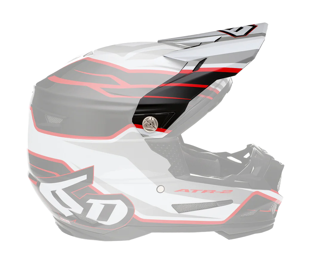 6D Helmet Visor ATR-2 Phase - White / Red