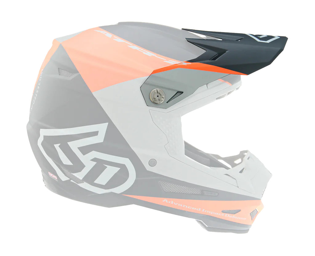 6D Helmet Visor ATR-2 Quadrant - Orange / Black / Grey