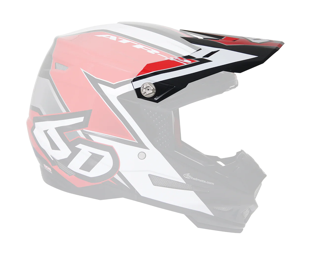 6D Helmet Visor ATR-2 Strike Glans - Red