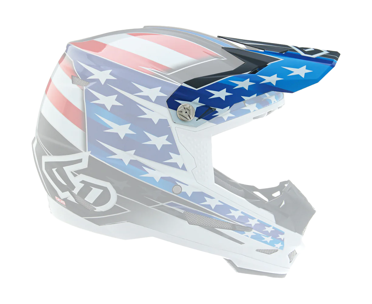 6D Helmet Visor ATR-2 Super Patriot - Red / White / Blue