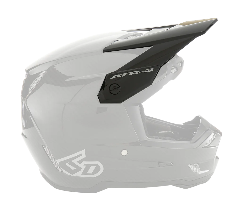 6D Helmet Visor ATR-3 Solid - Gloss Black