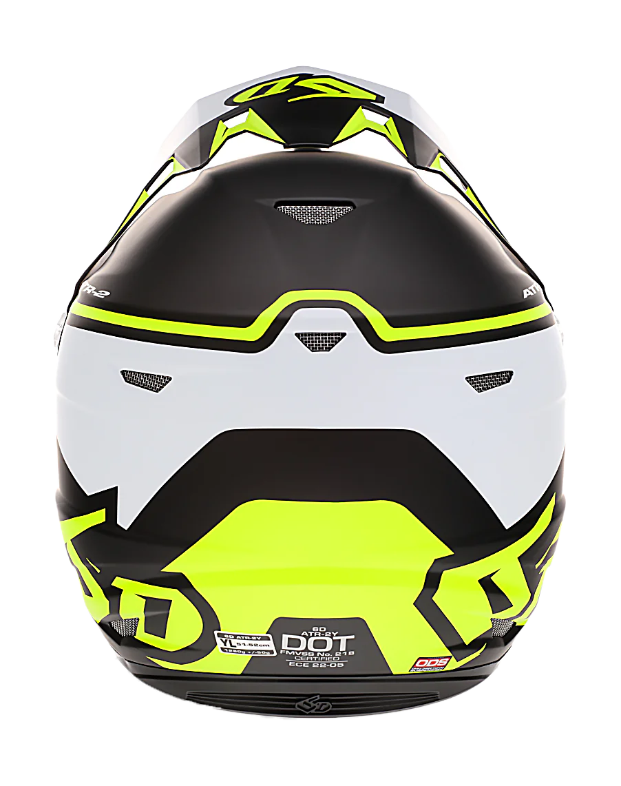 6D Youth Motocross Helmet ATR-2Y Drive - Neon Yellow