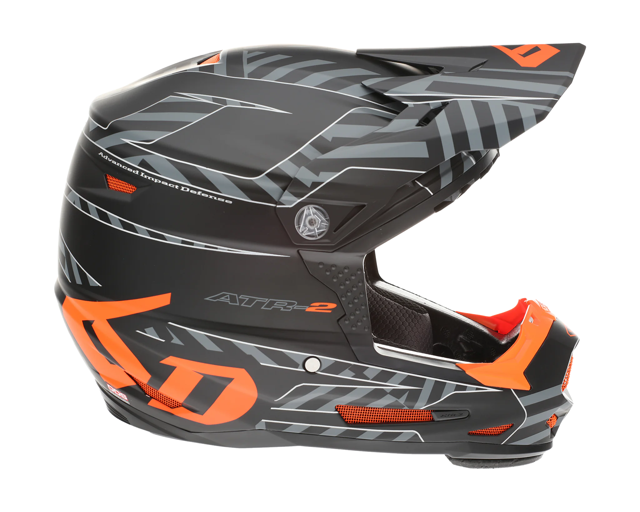 6D Youth Motocross Helmet ATR-2Y Havoc - Neon Orange / Black