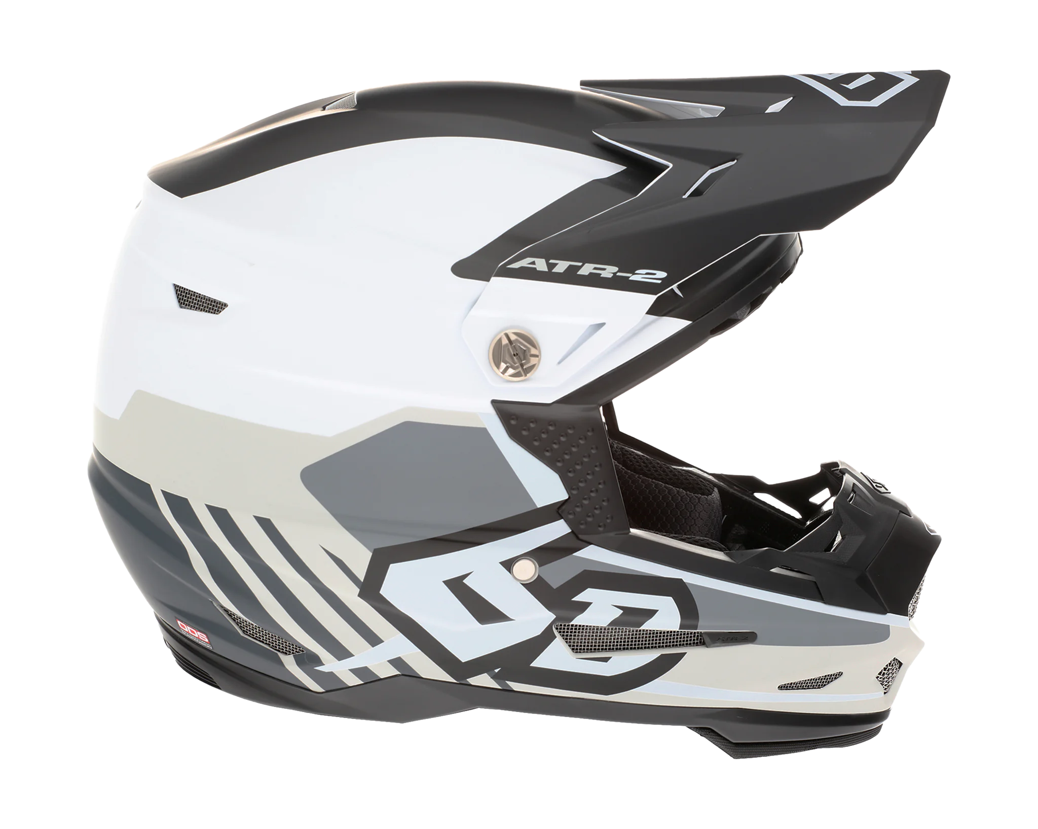 6D Youth Motocross Helmet ATR-2Y Target - White