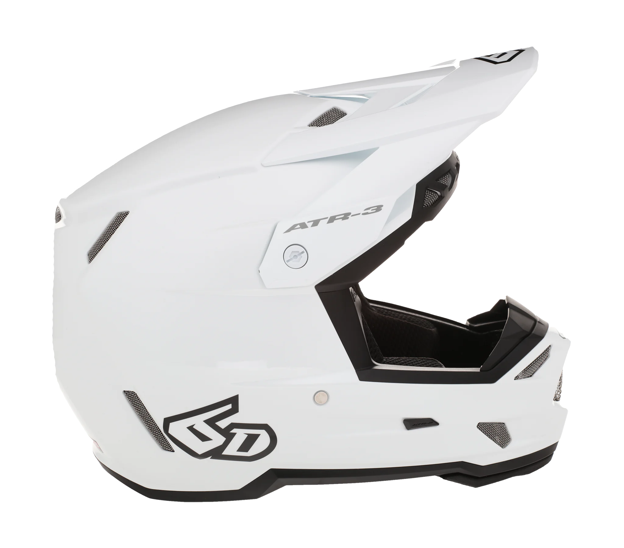 6D Youth Motocross Helmet ATR-3Y FIM Solid - White