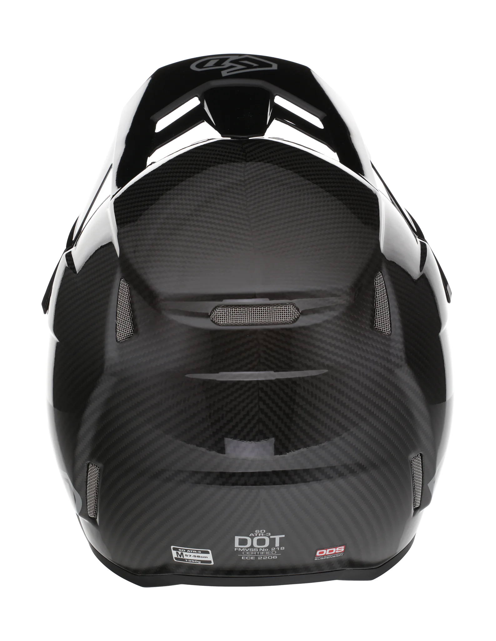 6D Youth Motocross Helmet ATR-3Y FIM Solid - Black