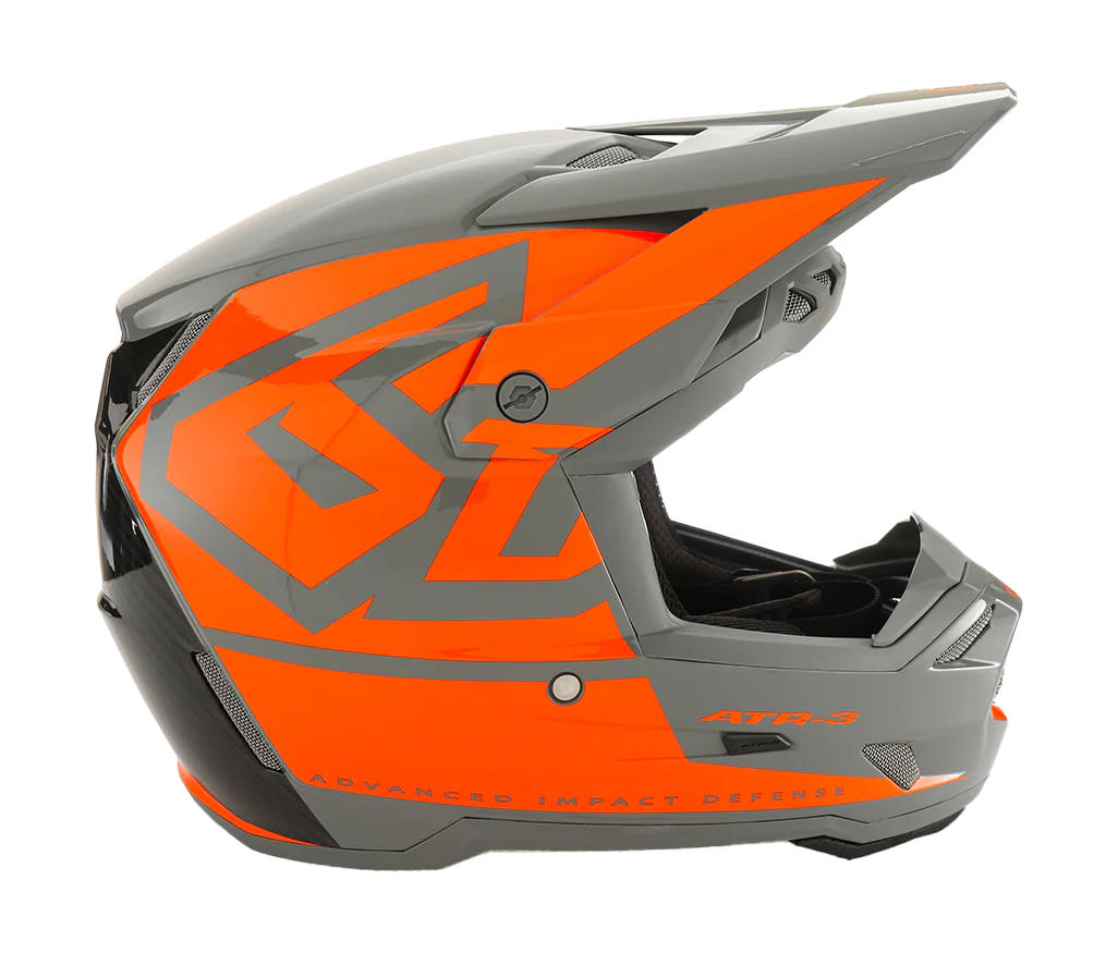 6D Youth Motocross Helmet ATR-3Y Hex - Neon Orange