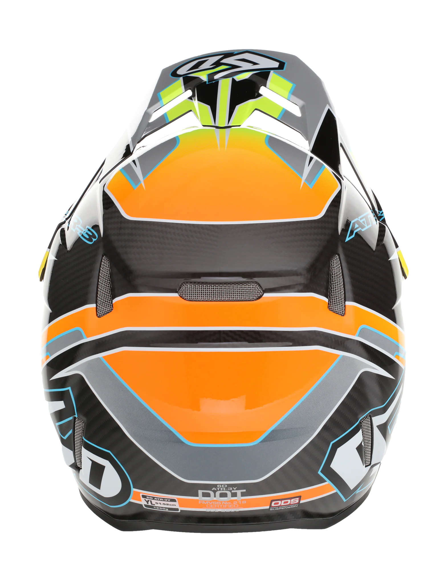 6D Youth Motocross Helmet ATR-3Y Reflex - Neon Yellow