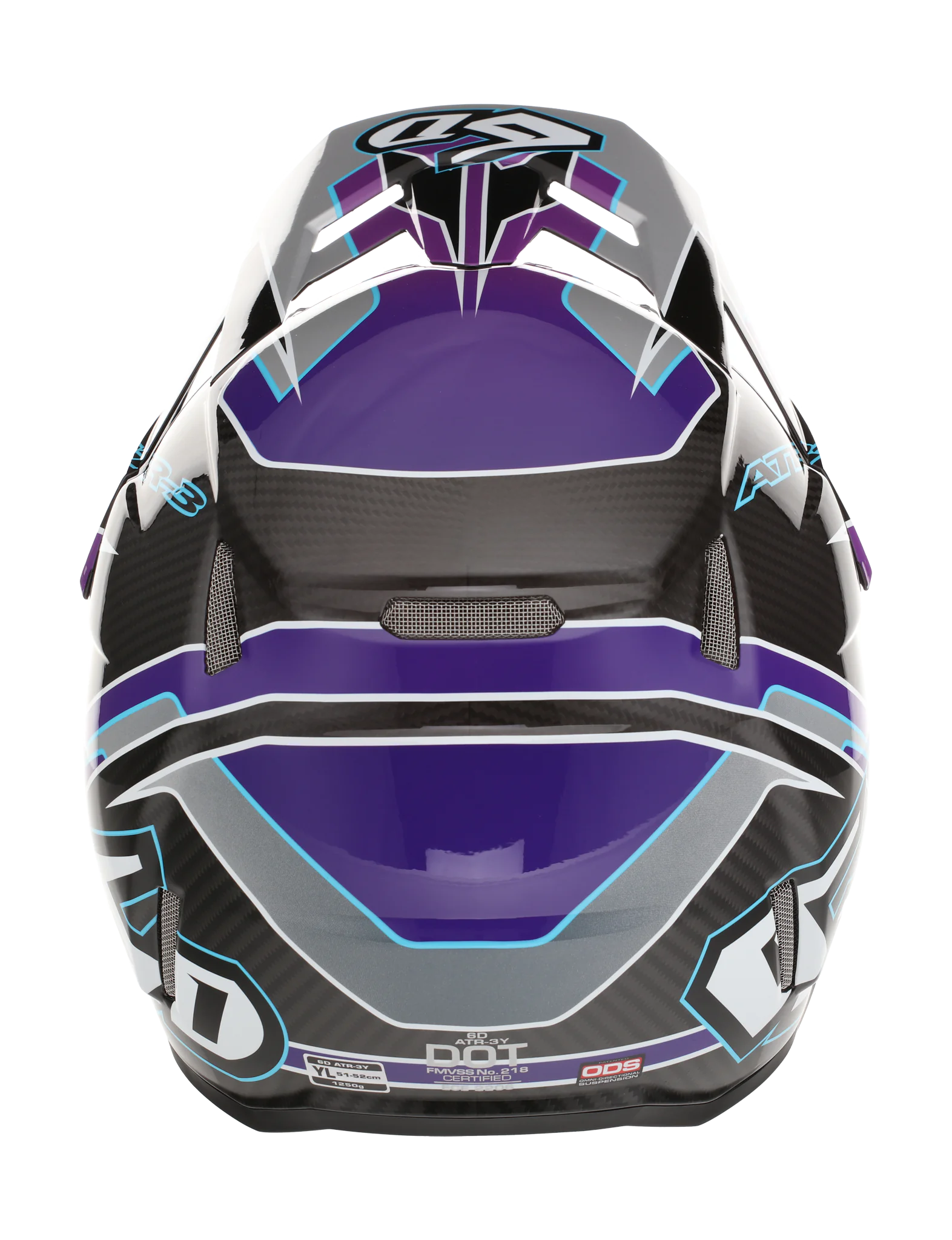 6D Youth Motocross Helmet ATR-3Y Reflex - Purple