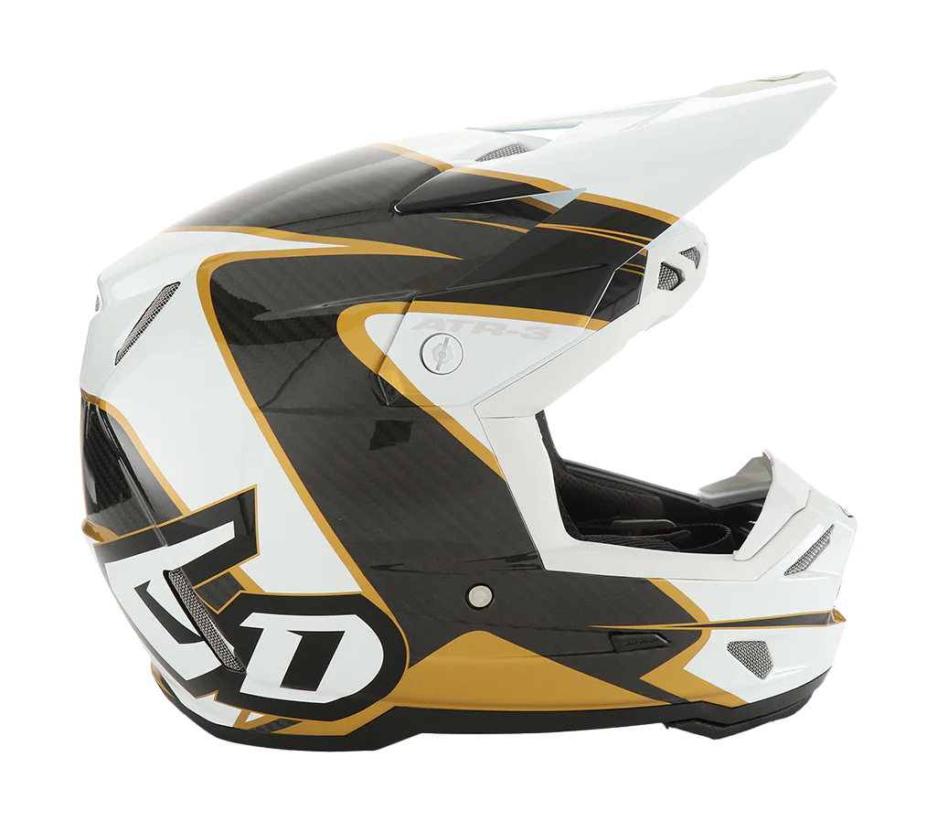 6D Youth Motocross Helmet ATR-3Y Wave - Gold / White